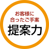 お客様に合ったご手案　提案力